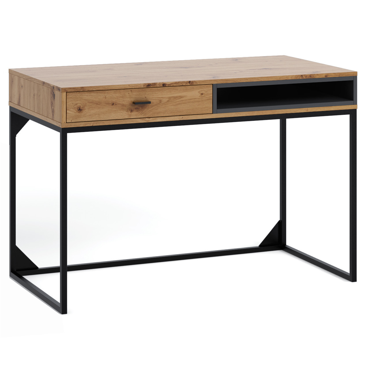 Písací stôl OLIER OE1 dub artisan / čierna
