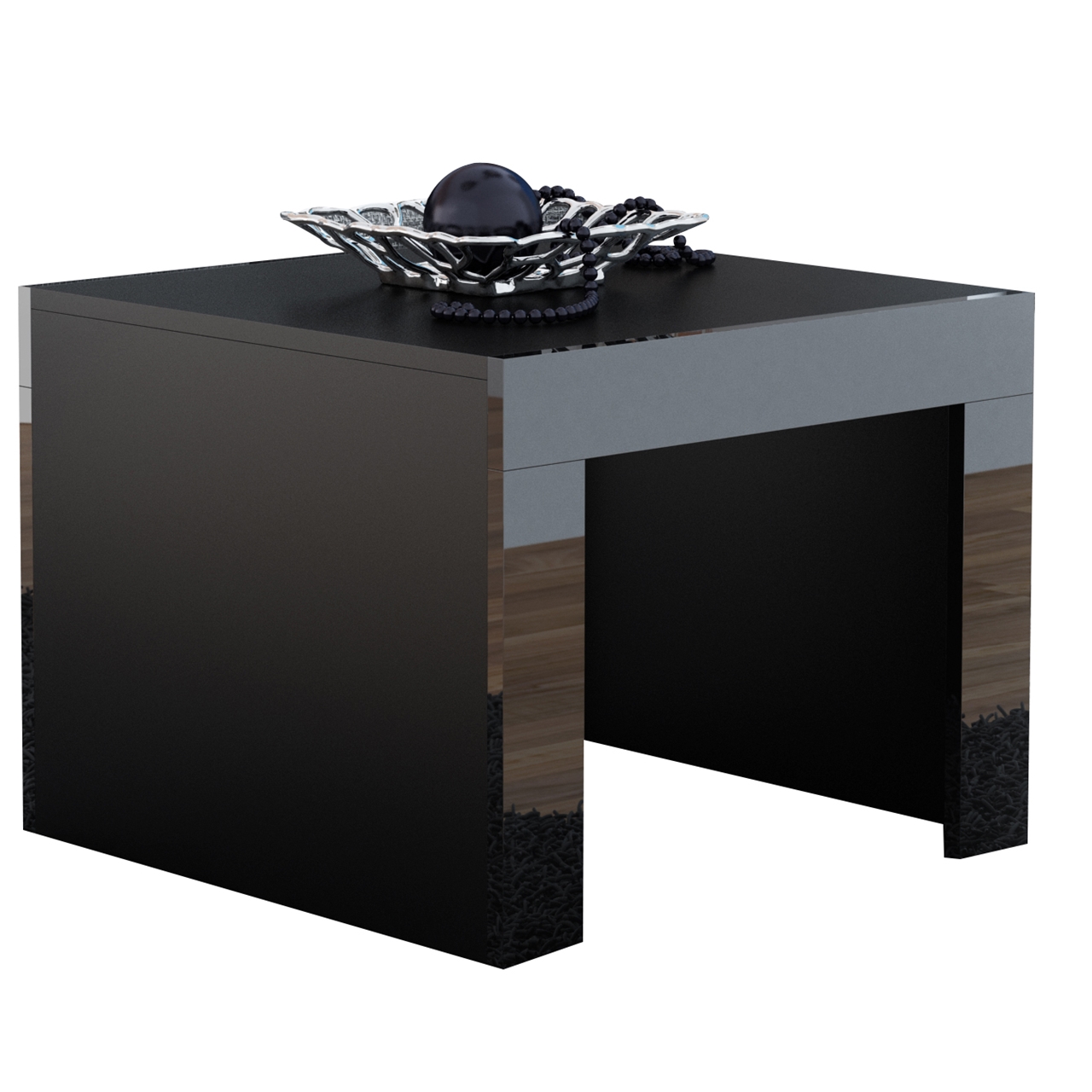 Konferenčný stolík TESS 60 čierny / čierny lesk