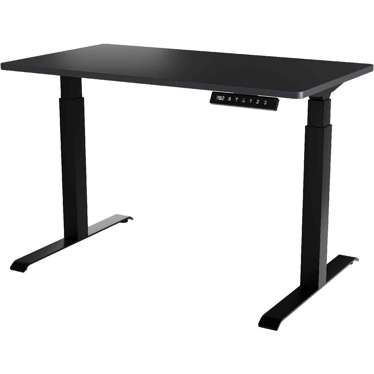 Písací stôl s nastaviteľnou výškou MOON čierny / antracit