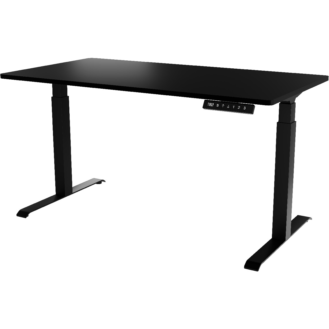 Písací stôl s nastaviteľnou výškou MOON LONG čierny
