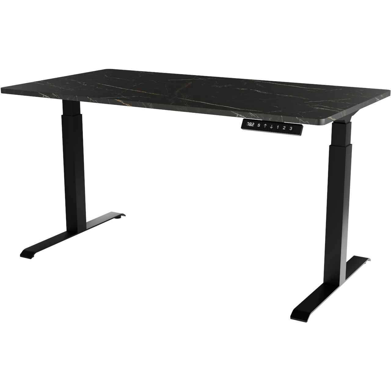 Písací stôl s nastaviteľnou výškou MOON LONG čierny / san sebastian