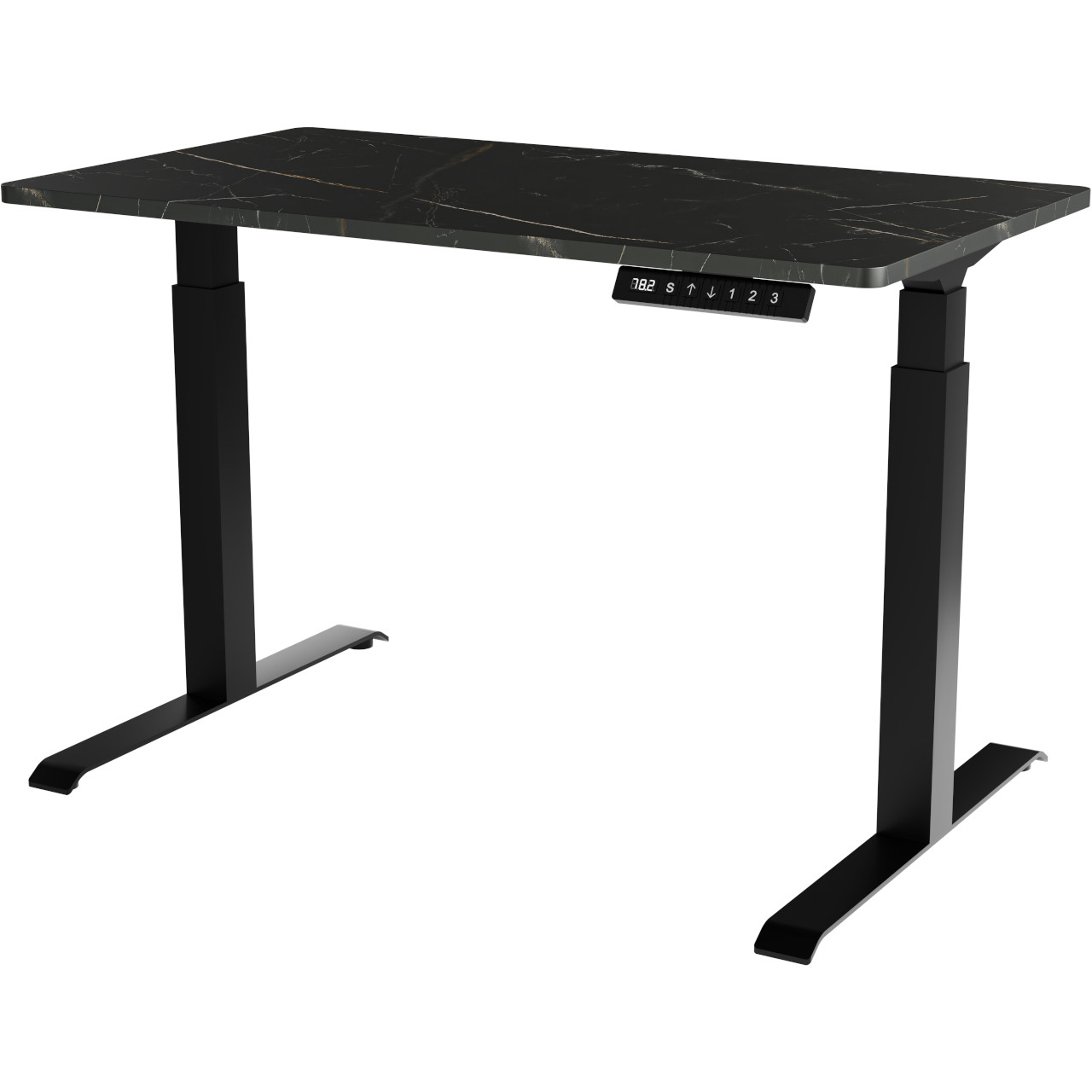 Písací stôl s nastaviteľnou výškou MOON čierny / san sebastian
