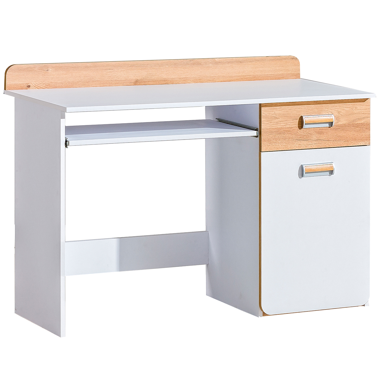 Písací stôl LOREN LR10 biely / dub nash