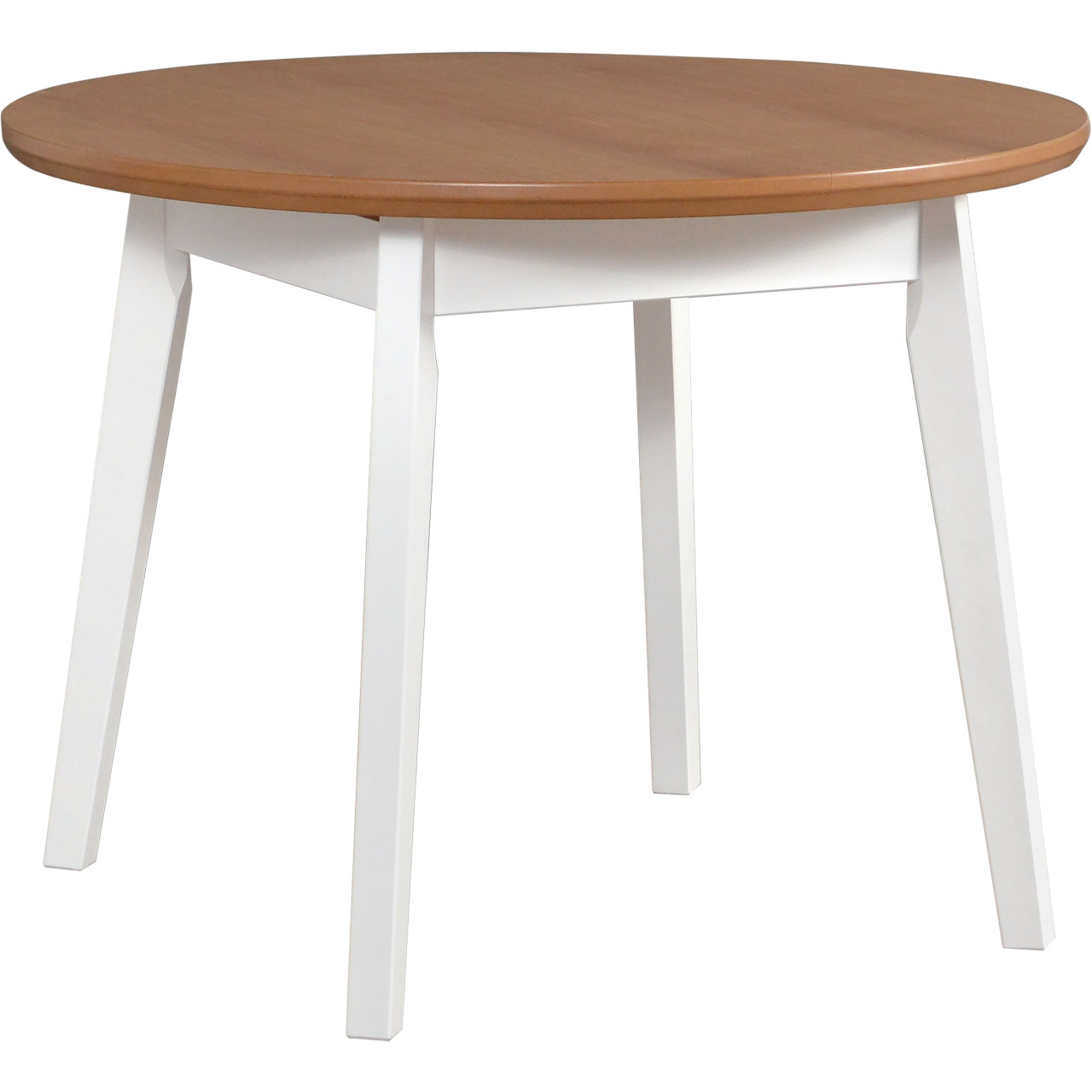 Stôl OSLO 4 100x100/130 dubová dyha / biely