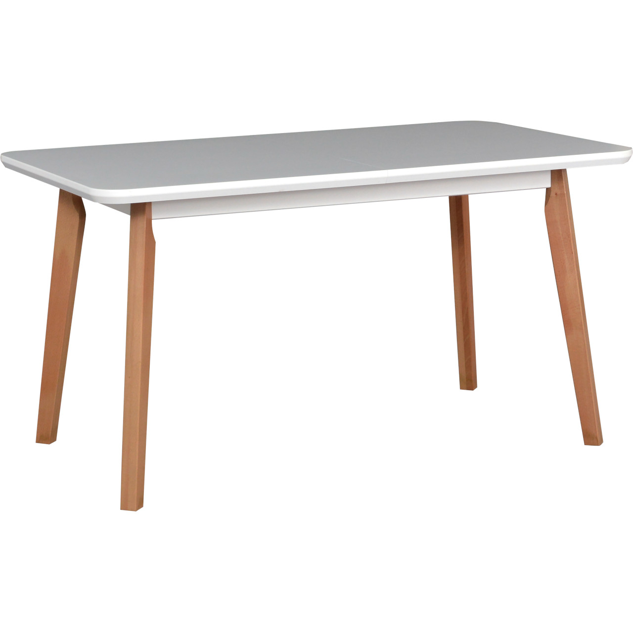 Stôl OSLO 7 80x140/180 biely MDF / buk prírodný
