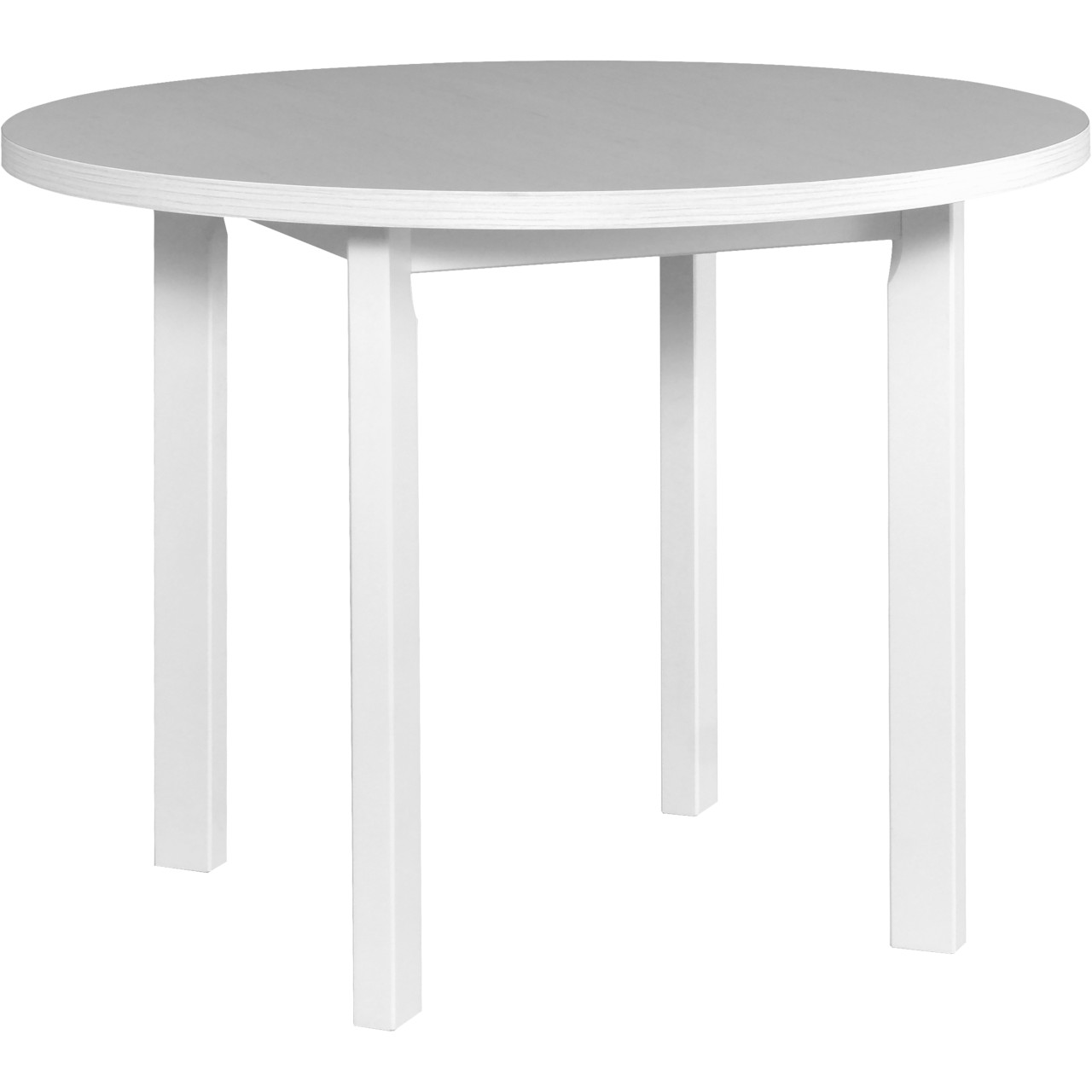 Stôl POLI 2 100x100 biely laminát
