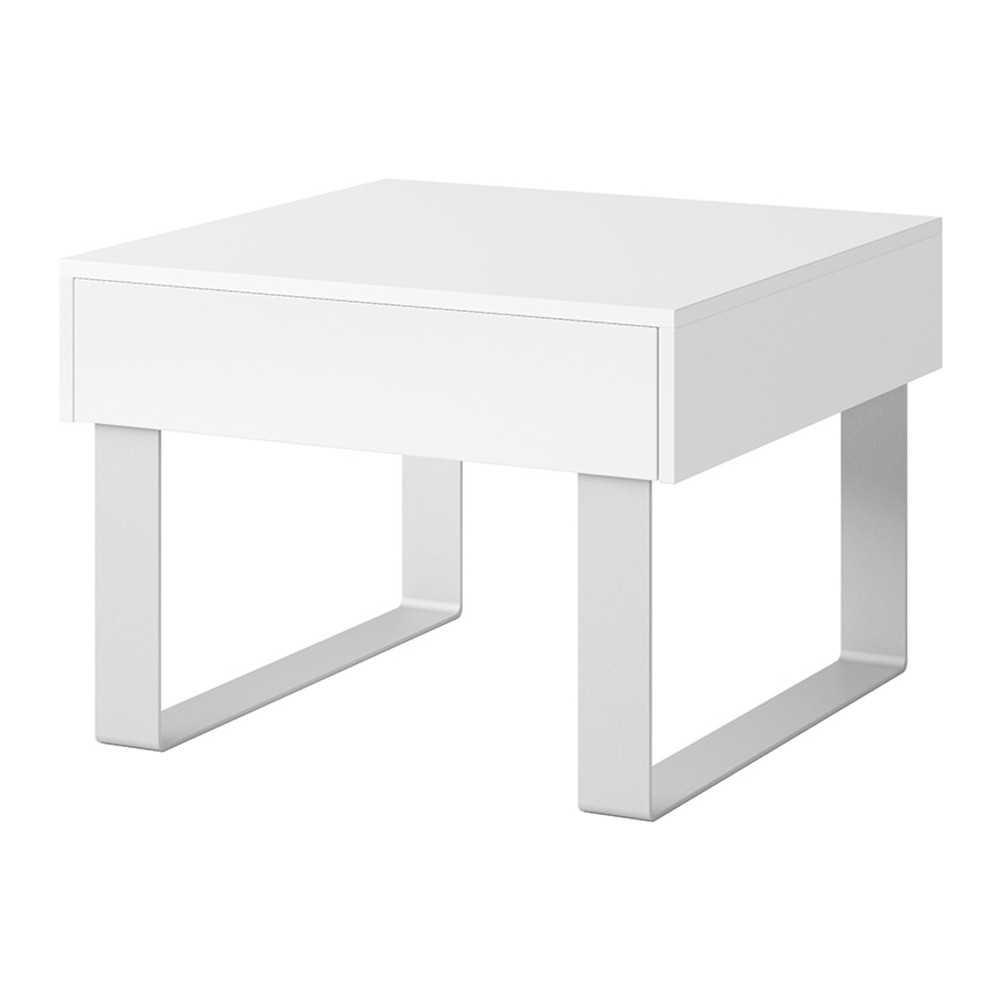 Malý konferenčný stolík CALABRIA CL13 biely / biely lesk