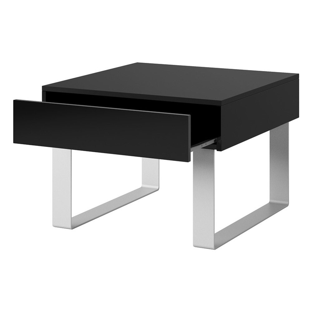 Malý konferenčný stolík CALABRIA CL13 čierny / čierny lesk