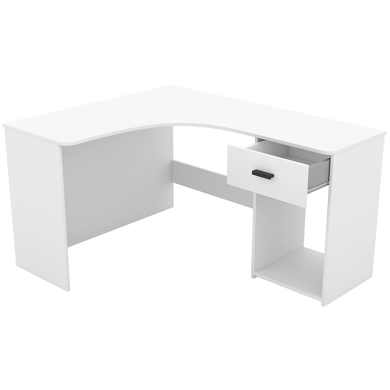Rohový písací stôl CORNER 03 biely