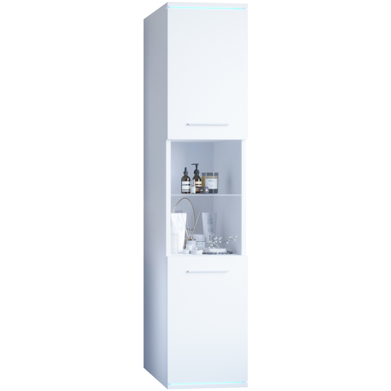 Kúpeľňová skrinka vysoká DUO / SOLO DO1 biely laminát