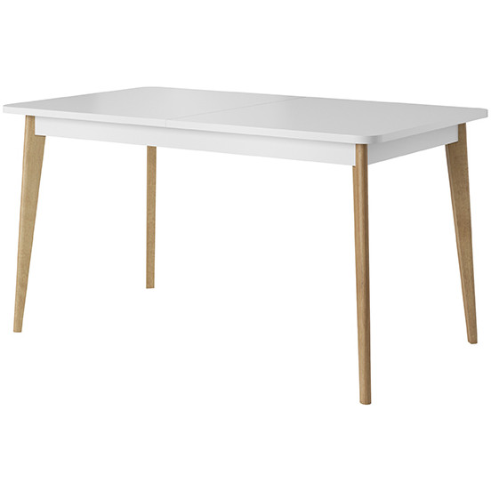 Stôl 140x80 NARDI 10 biely / dub riviera