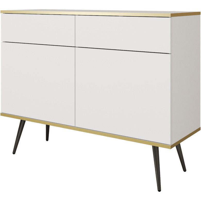 ara ksz107 komoda biela čierna