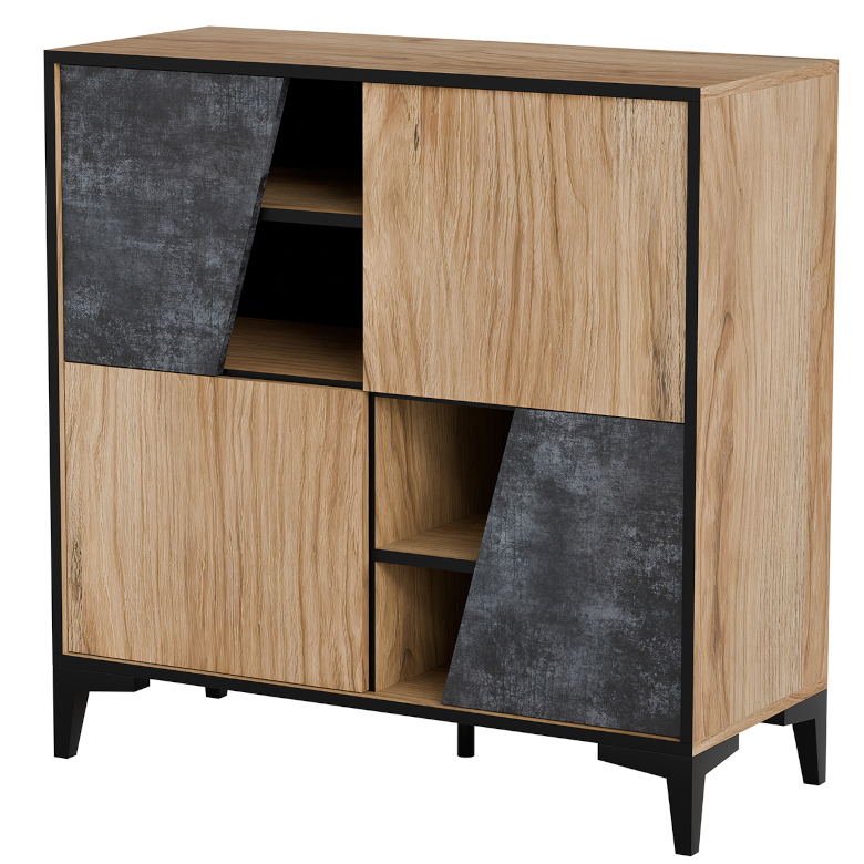 Regal Ovo 4D tmavý betón