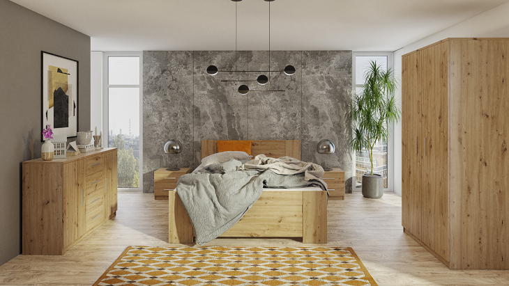 dubová spálňa Boney 7 Artisan