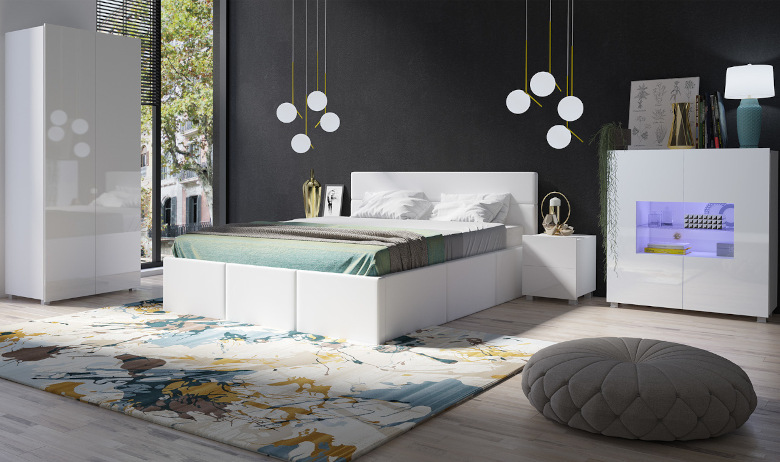 Kalábria 13-izbový biely lesk