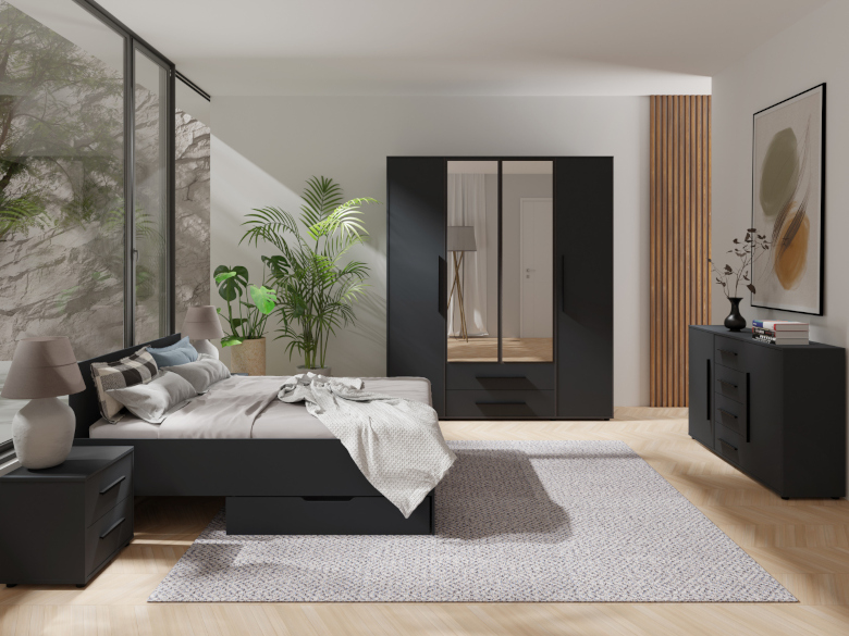 maxis 1 spálňa čierna