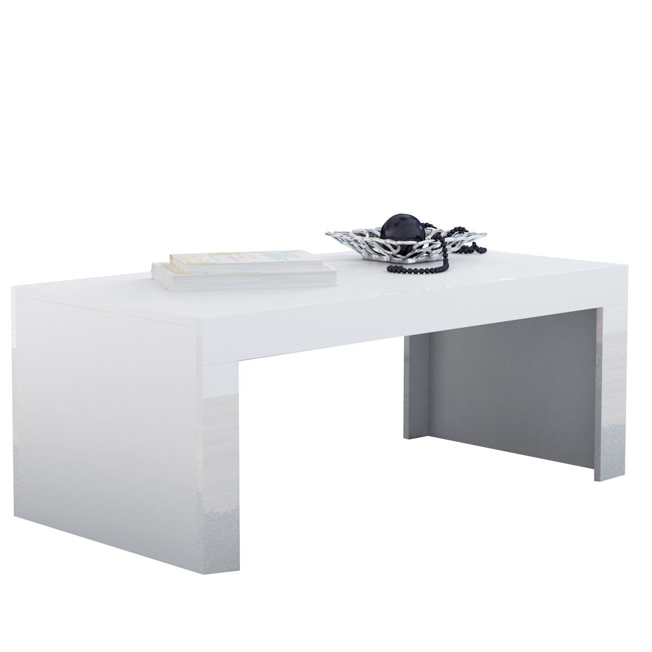 Konferenčný stolík TESS 120 biely / biely lesk