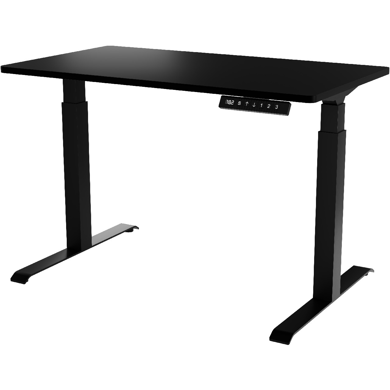 Písací stôl s nastaviteľnou výškou MOON čierny