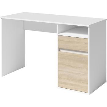 Písací stôl BILLY biely / dub sonoma