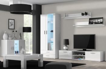 Obývacia stena SINDI 9A biela / biely lesk