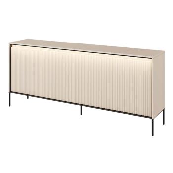 Komoda 4D s LED osvetlením pieskovo béžová / čierna TREND TR04